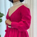 پیراهن مجلسی یقه گیپور