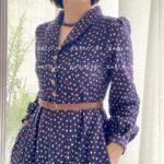 پیراهن مجلسی خالدار