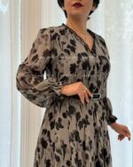 پیراهن حریر شکوفه شب - Image 6